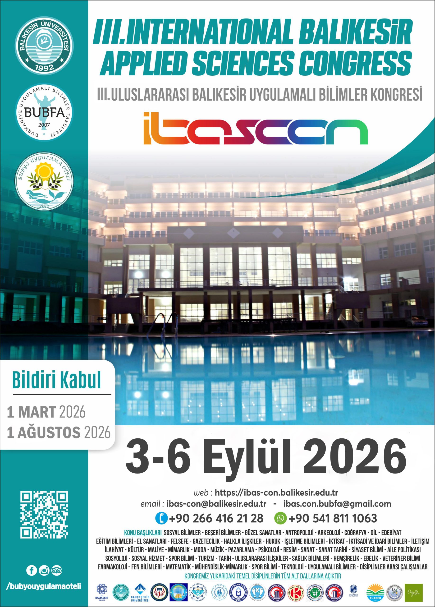 III. IBAS-CON 2026 poster (Turkish)